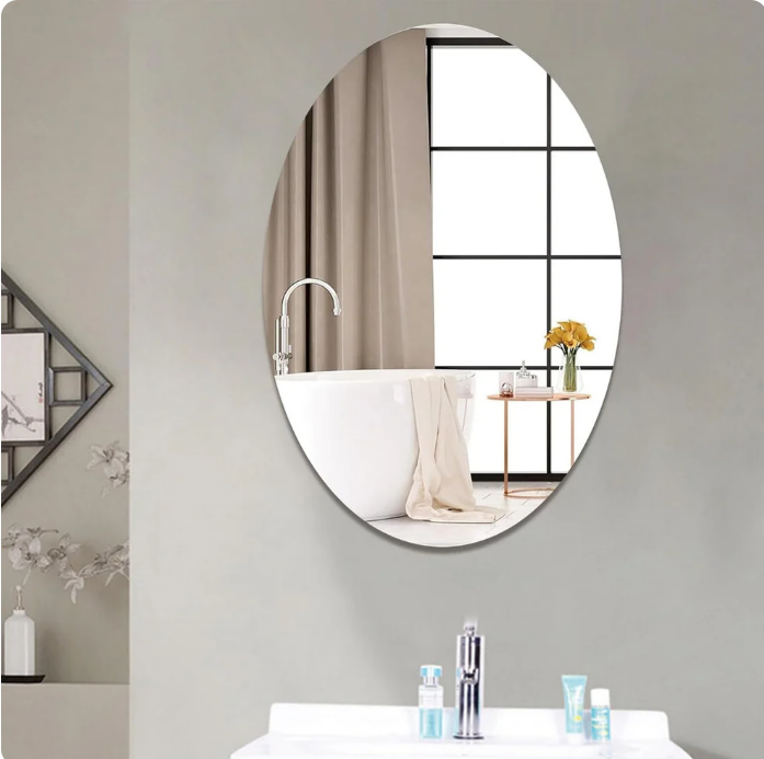 Combo of Oval Shape & Square Shape Mirror (Pack of 2)