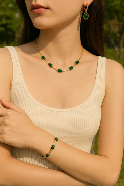 Opulex™ Green Oval Crystal Set