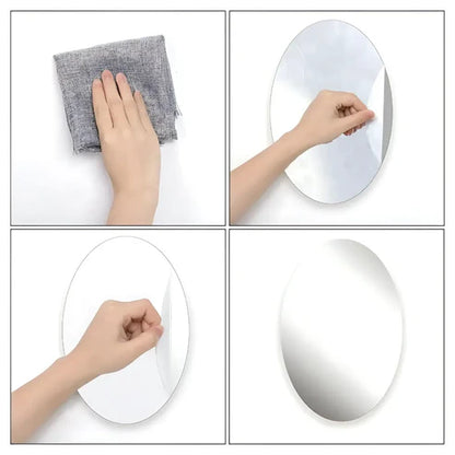 Combo of Oval Shape & Square Shape Mirror (Pack of 2)