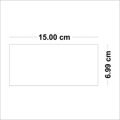 35 golden acrylic rectangle mirror stickers, self-adhesive, safe & shiny.