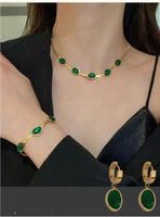 Opulex™ Green Oval Crystal Set