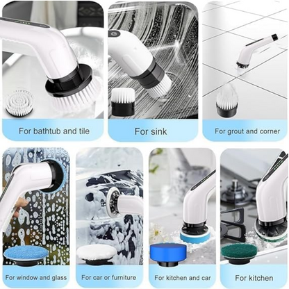 Cleanistic™         Electric Spin Scrubber (9-in-1)