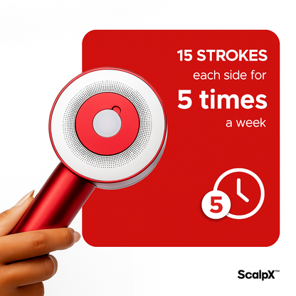 ScalpX™ 3-1 Red Light Therapy Scalp Massager | 6 Months Warranty