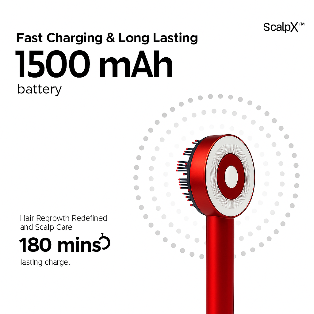 ScalpX™ 3-1 Red Light Therapy Scalp Massager | 6 Months Warranty