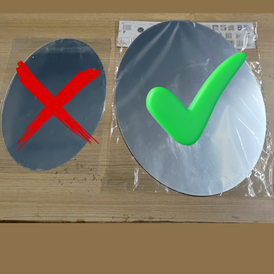 Combo of Oval Shape & Square Shape Mirror (Pack of 2)