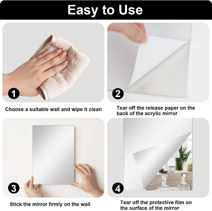 Combo of Oval Shape & Square Shape Mirror (Pack of 2)